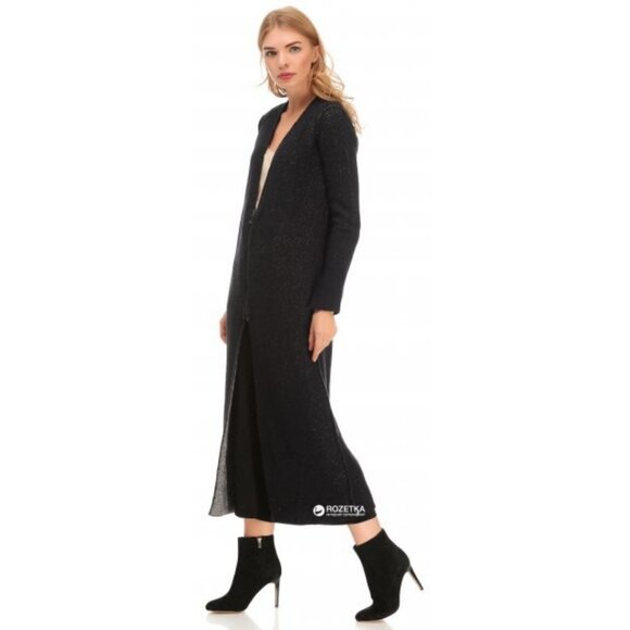 Zara Knit Wool Blend Long Maxi Cardigan Twisted Visible Seam with Zipper Size S - Picture 5 of 16